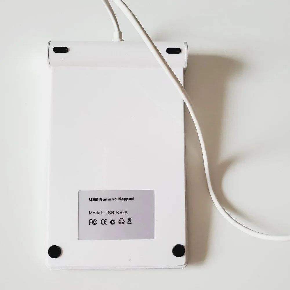 Wired Number Pad - USB Numeric Keypad Silver GUC